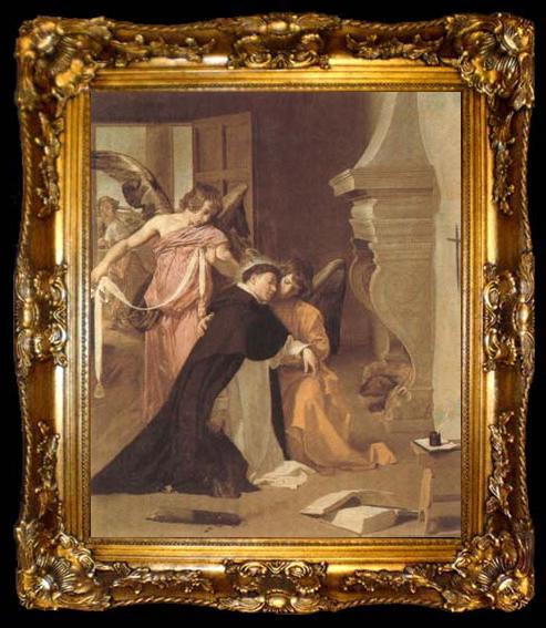 framed  Diego Velazquez The Temptation of St Thomas Aquinas (df01), ta009-2